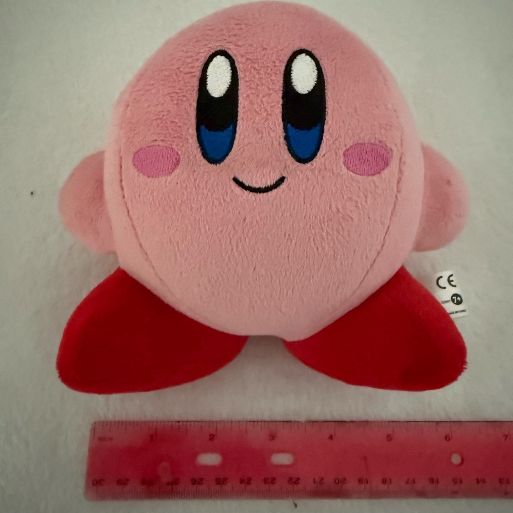Kirby Pink Plush Toy with Red Feet